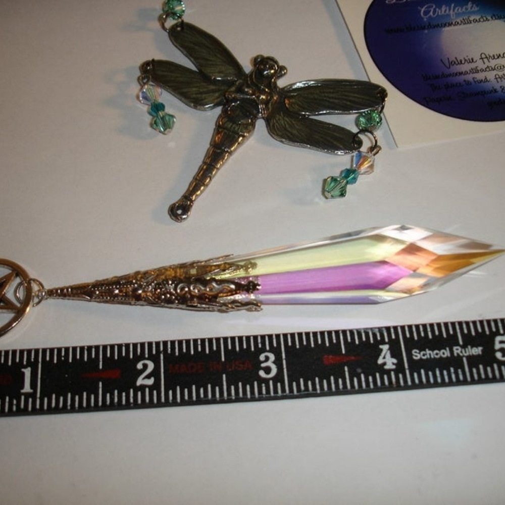 Crystal Pendulum Statement Ooak Multipurpose 5 Use - image 3